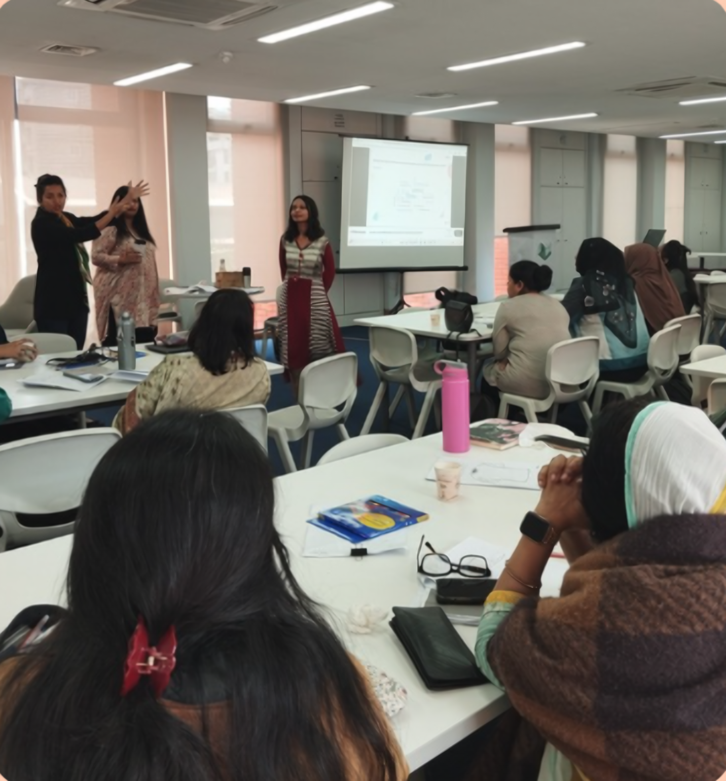 Students participating in a WISH SEL wellbeing class